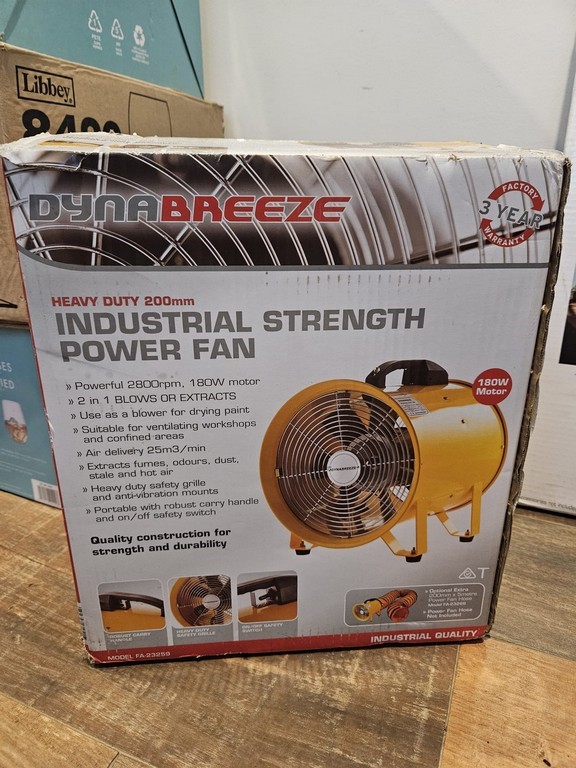 Dyna Breeze Heavy Duty 200mm Industrial Strength Power Fan