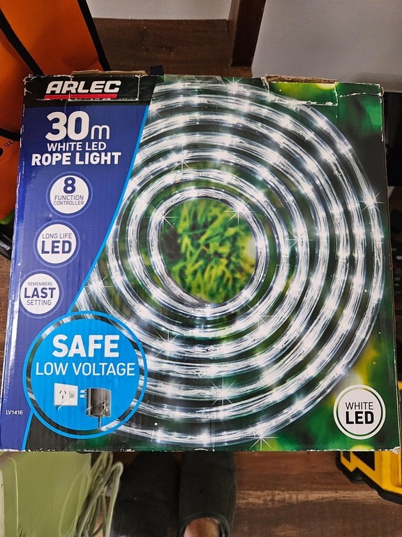 Arlec 30m White LED Rope Light