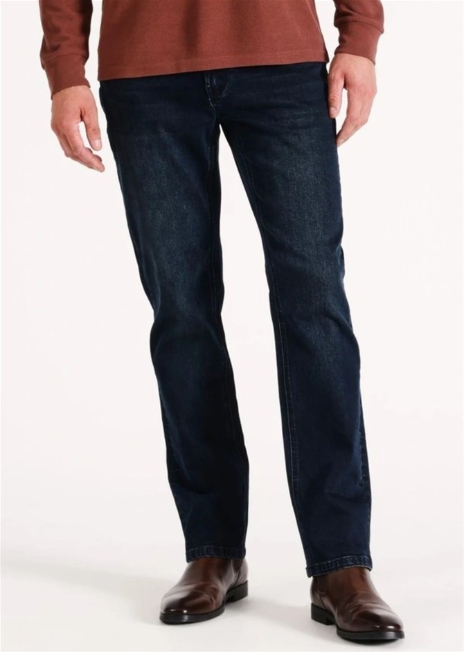 MADDOX Dylan Regular Straight Jean, Size W36/L32, Dark Denim NB: Has Been W