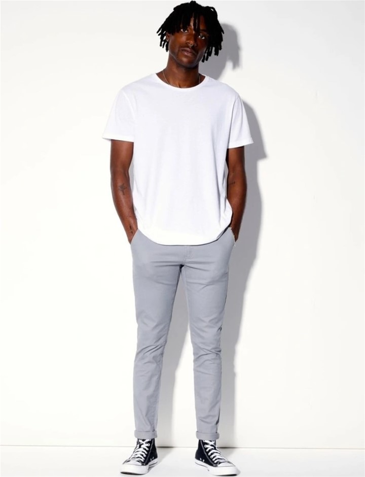 KENJI Skarsgard Skinny Chino, Size 32, Grey NB: Minor Stain On Left Leg
