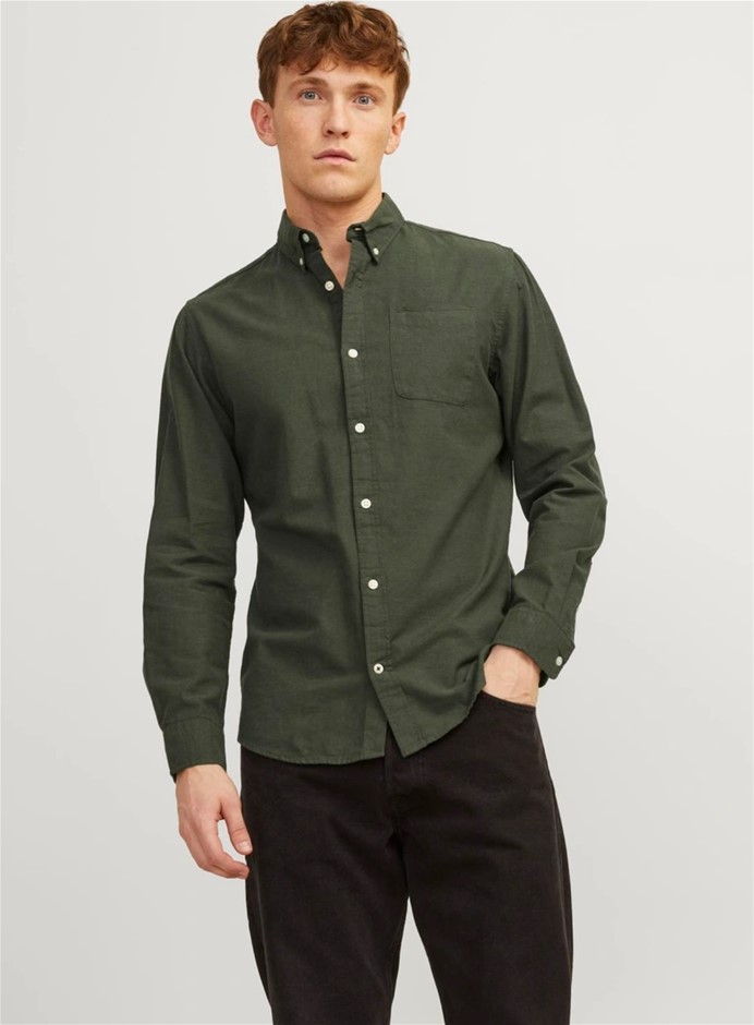 JACK & JONES Slim Fit Casual Shirt, Size XL, Green  Buyers Note - Discount