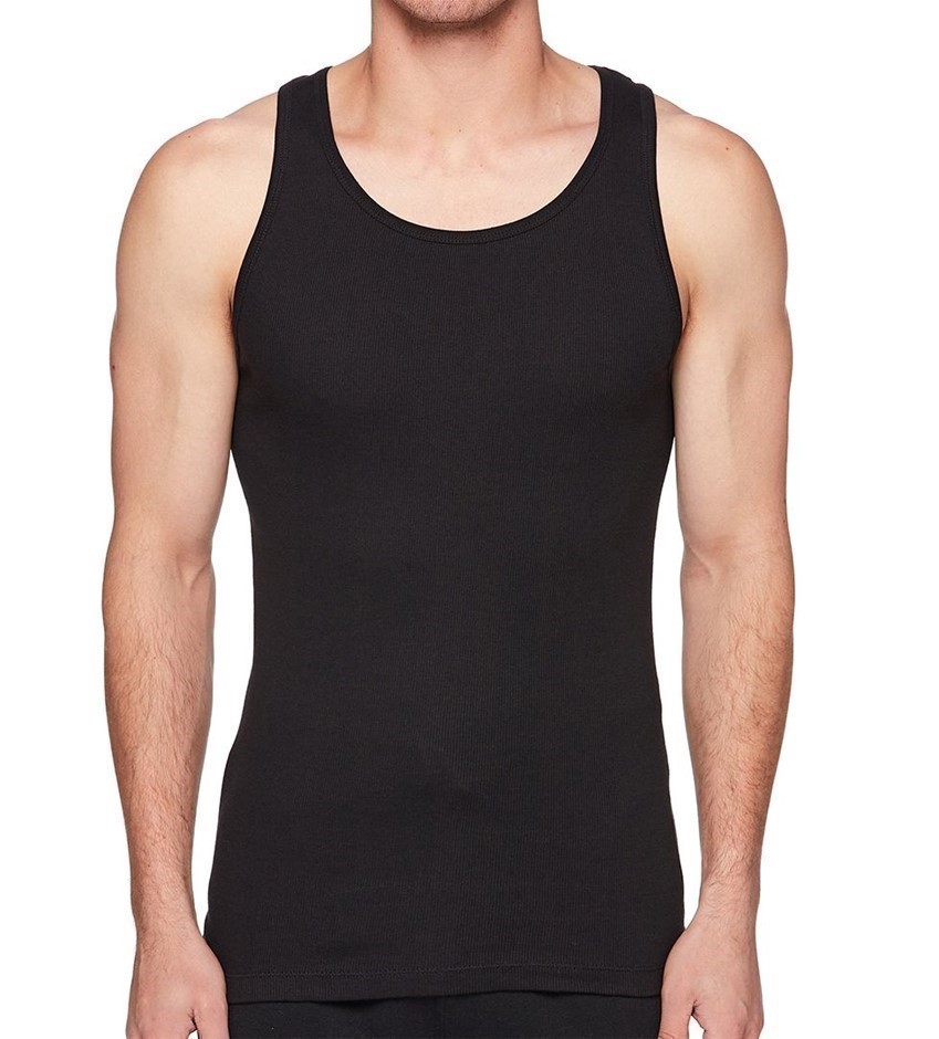 CALVIN KLEIN Men's 3pk Tank, Size L, 100% Cotton, Black (001), NP2207S. Bu