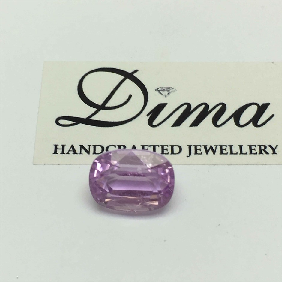One Stone Kunzite Cushion 6.92ct