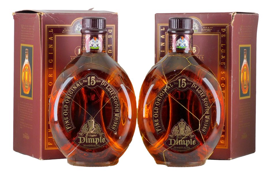 Dimple 15 Y/O Fine Old Original De Luxe Scotch Whisky (2x 750mL ...
