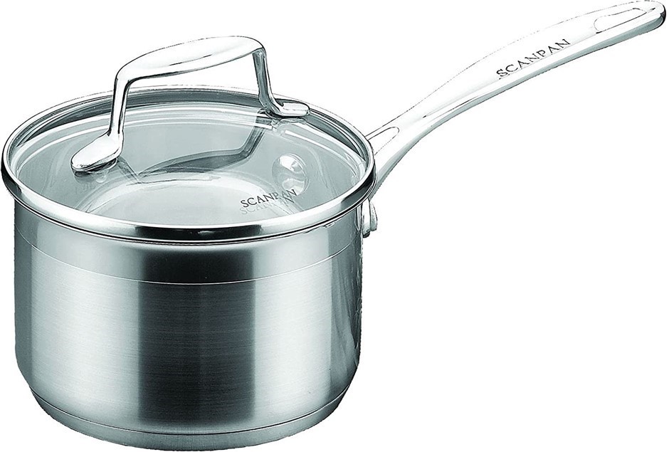 SCANPAN Impact Saucepan, 18cm Diameter, 2.5L Capacity, Silver, Model: SP712