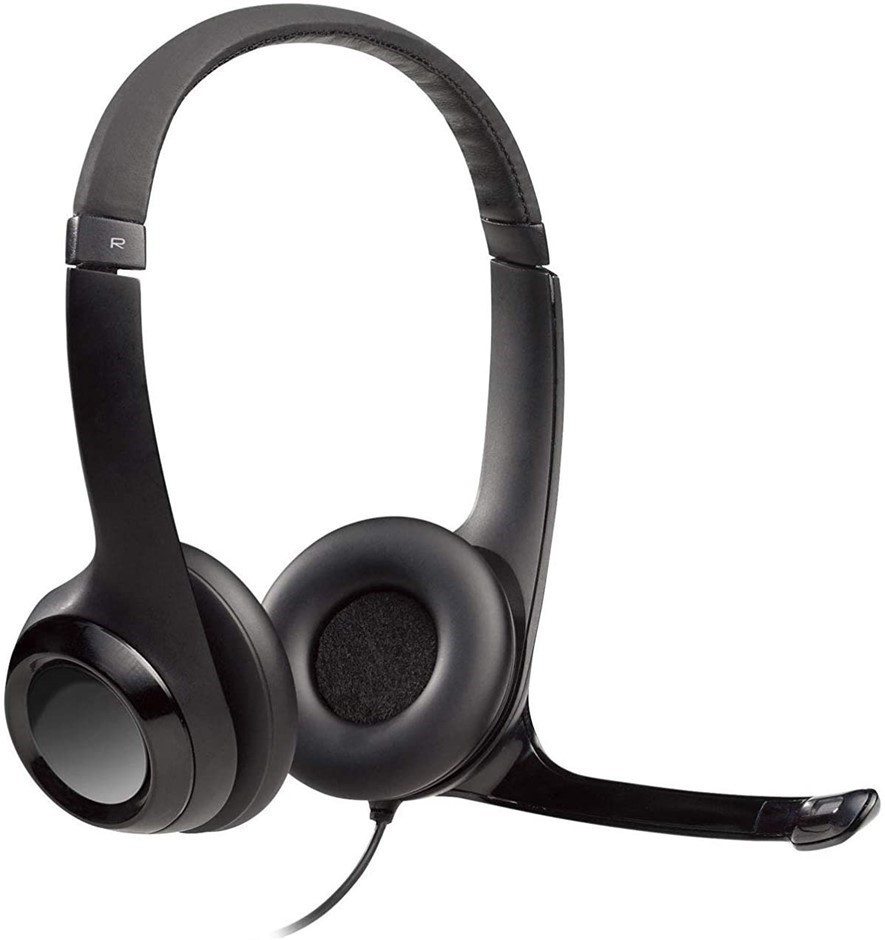 LOGITECH H390 USB Headset, Bluetooth/Wired, Noise Cancellation.