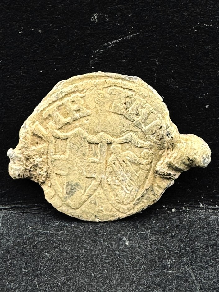 Ancient Medieval Lead Traders Cloth Seal (14th Century AD)