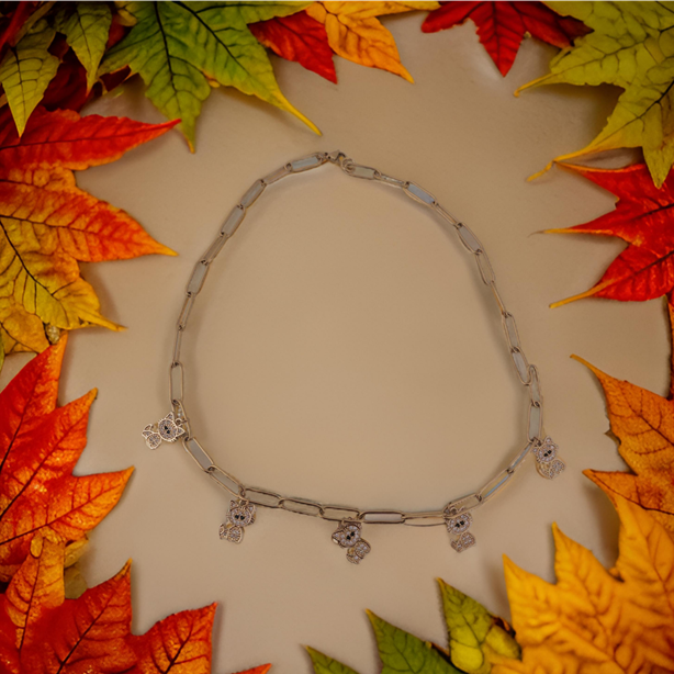 Elegant 18K Yellow Gold plated Simulated Diamond Necklace