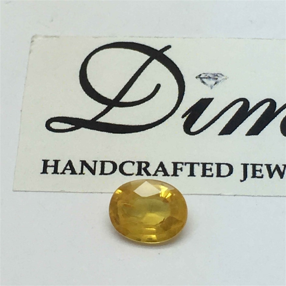 One Stone Yellow Sapphire Oval 1.45ct