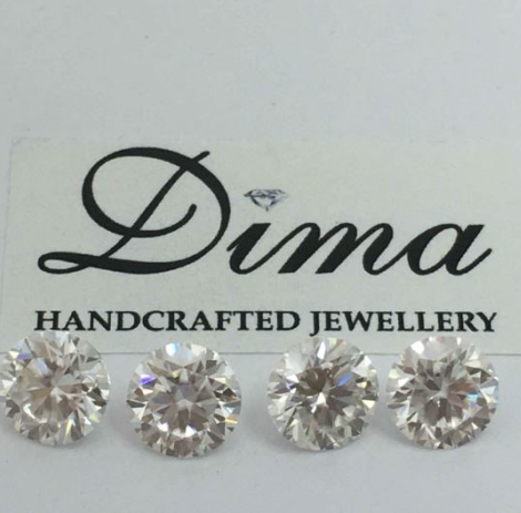 Four Loose Moissanite, 7.37ct in Total