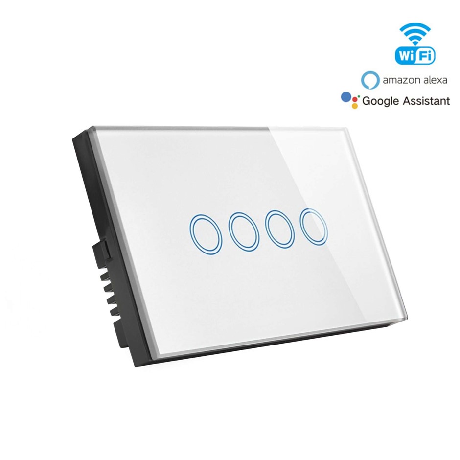 Smart Wifi 4 Gang Touch Switch Model CAMG-MD04W