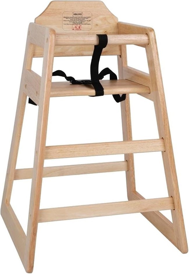 BOLERO Natural Finish Wooden Highchair.