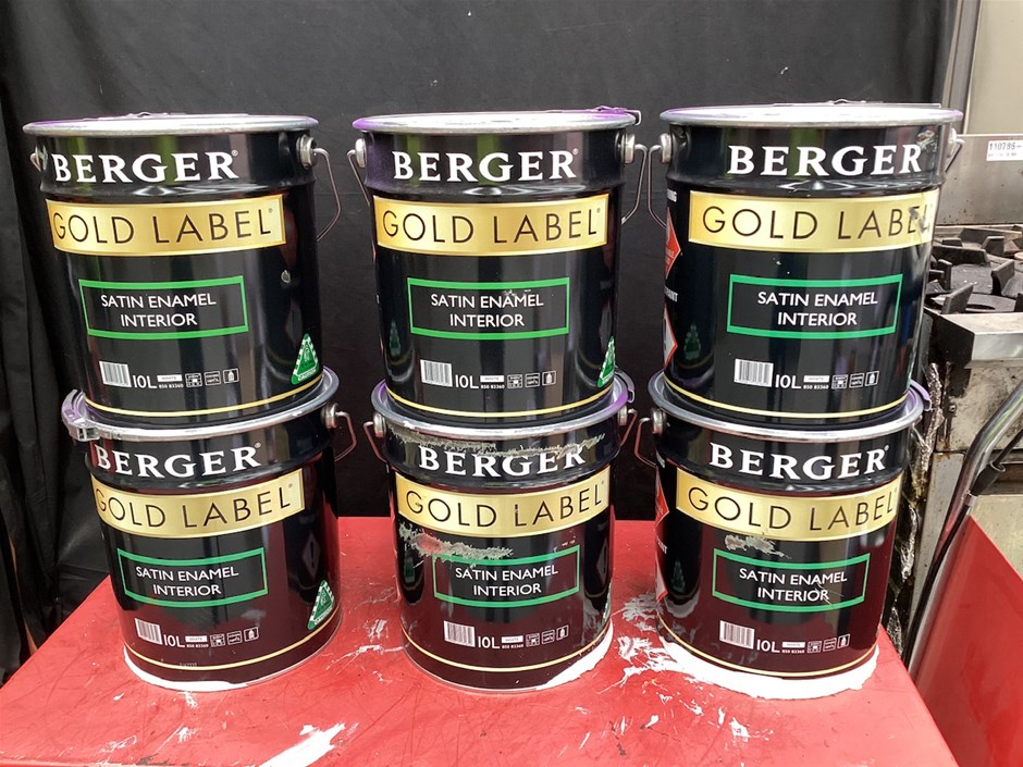 Assorted BERGER Gold Label Tins of Paint Auction (0038-3031483) | Grays ...