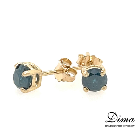 9ct Yellow Gold, 1.32ct Diamond Earring