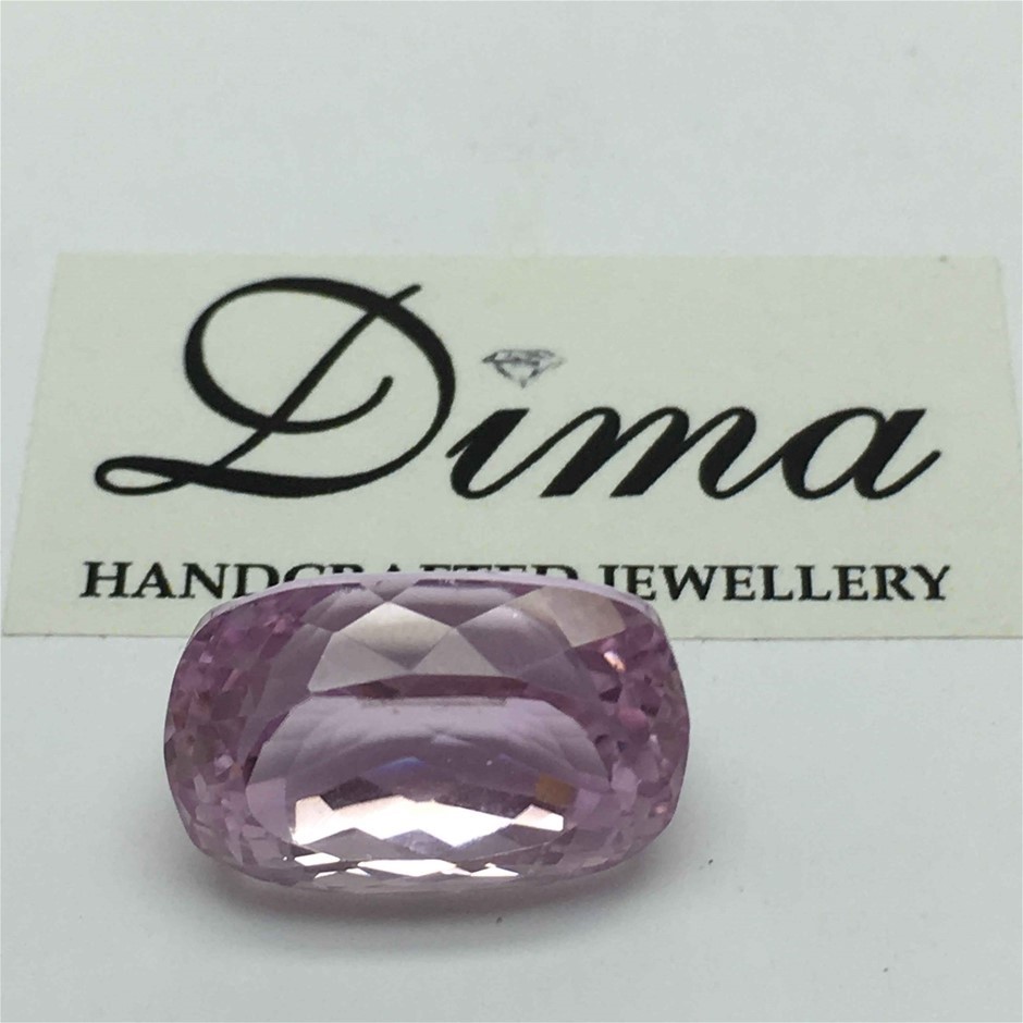One Stone Kunzite Cushion Oval 21.97ct