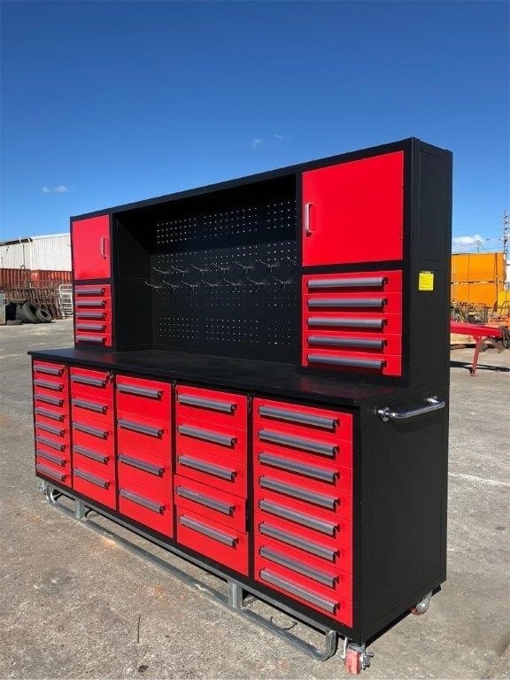 Unused 40 Drawer Work Bench/Tool Cabinets -Tmba