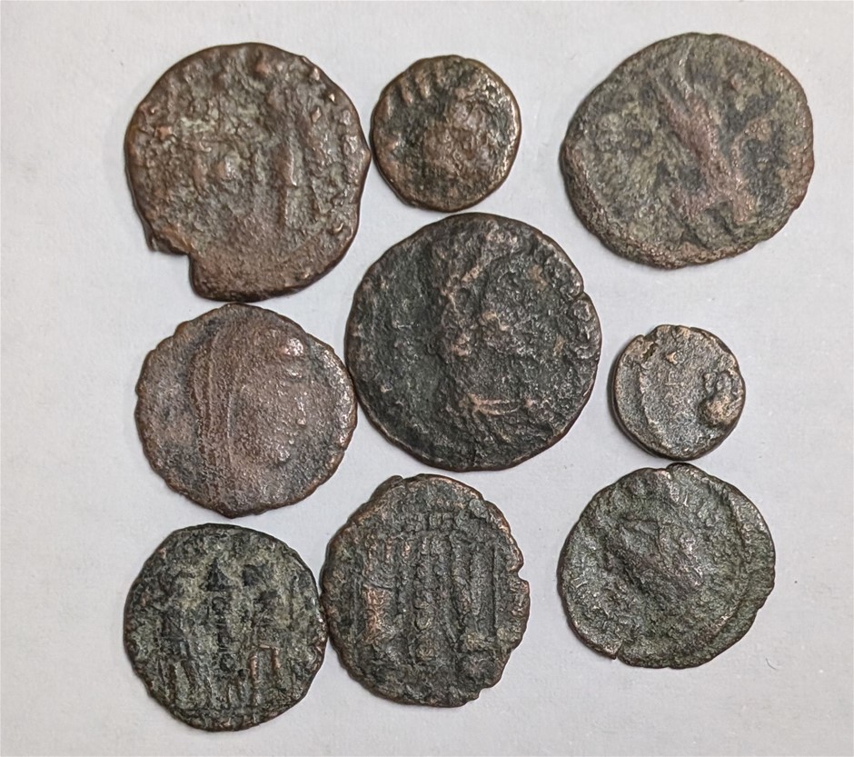 Coin collection of nine Ancient Roman Coins Auction (0002-2563945 ...