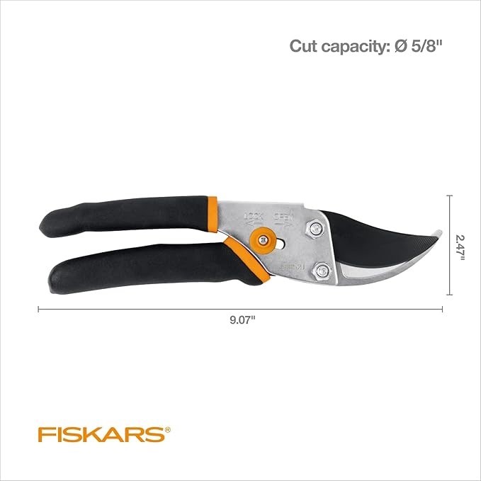 FISKARS Gardening Tools: Bypass Pruning Shears, Sharp Precision-ground Stee