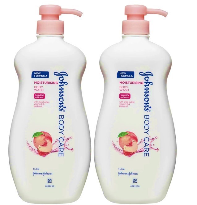 2 x JOHNSONS Moisturising Body Wash, 1L.