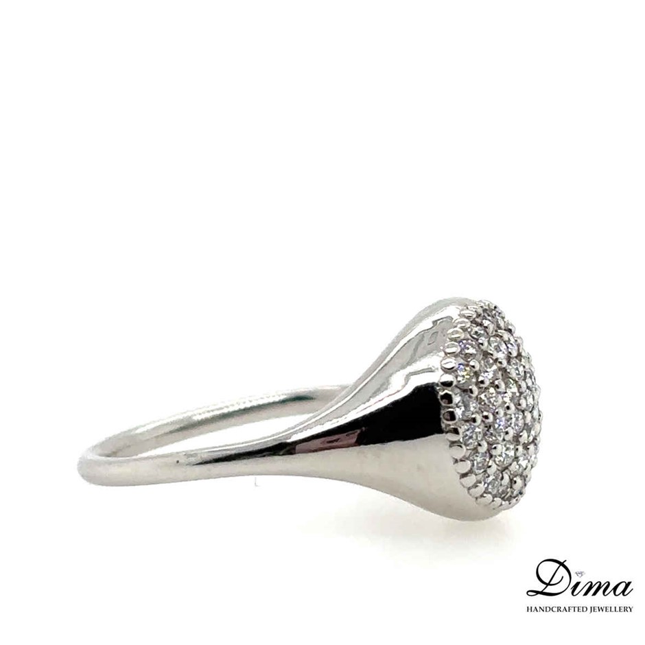 18K White Gold PANDORA "LOVE POD" Dia.Ring