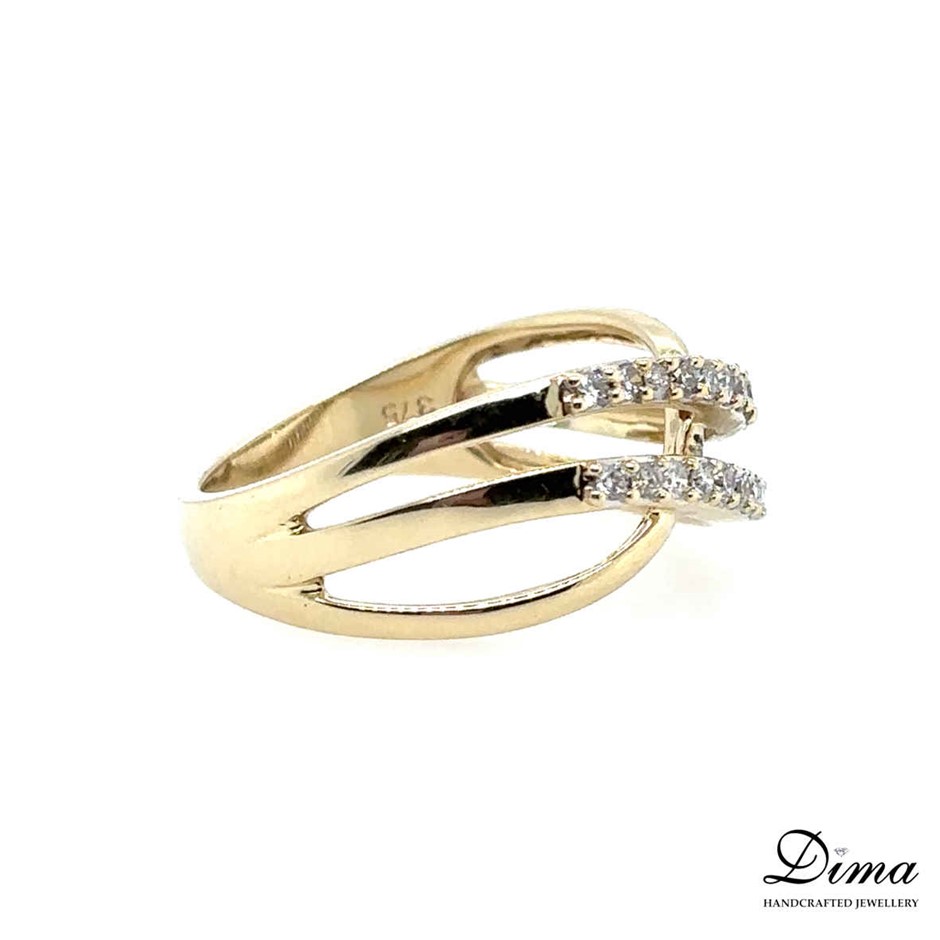 9K Yellow Gold Dia. Ring