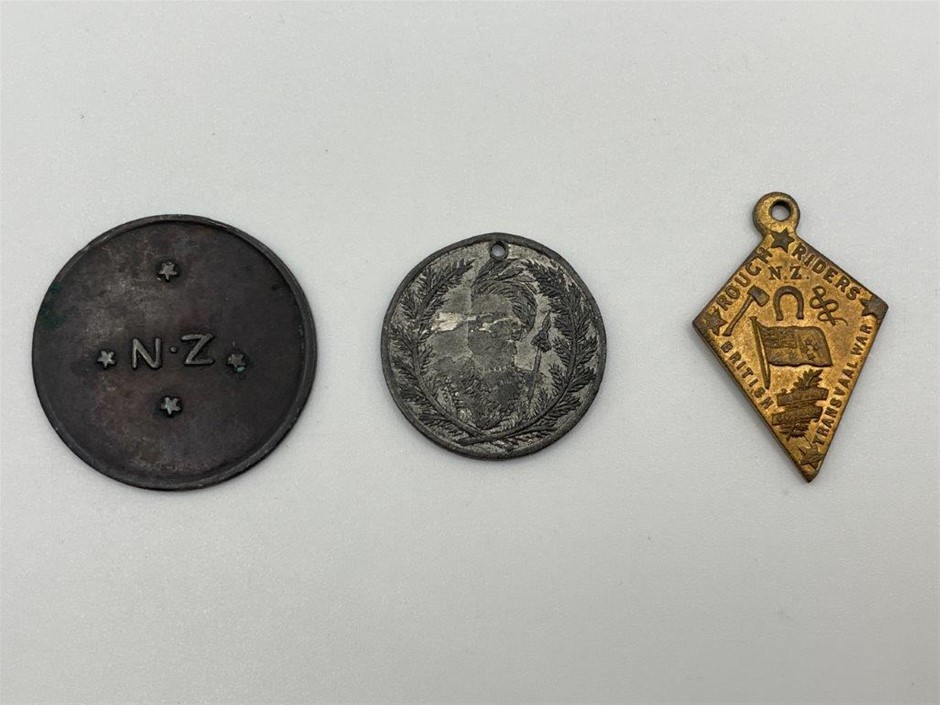 3 x Assorted items incl. 2 x Transvaal War, 1900 medals, extremely rare