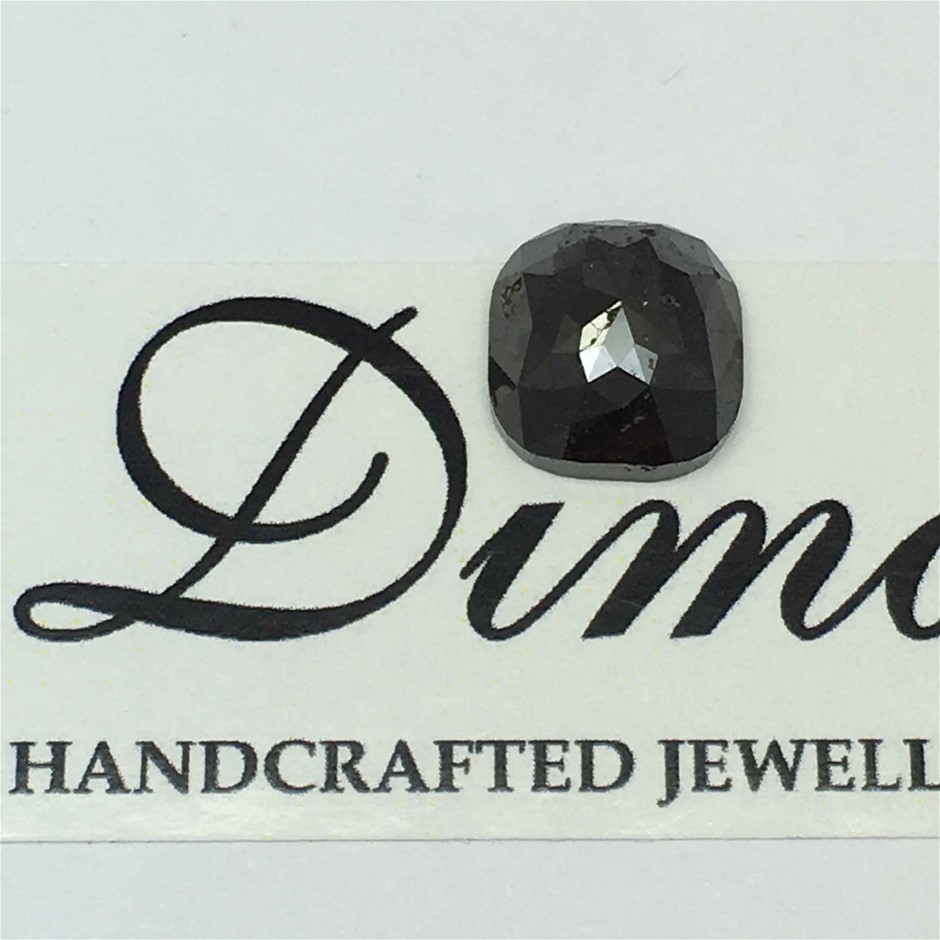 One Stone Black Diamond Cushion 2.60ct