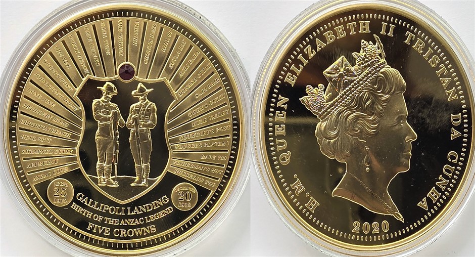 No Reserve 110 Gram 24 Carat Gold Layered Coin