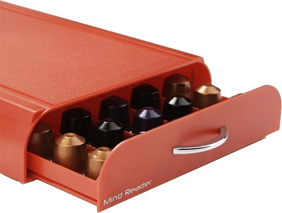 MIND READER Anchor Coffee Pod Storage Drawer for 50 Nepresso Capsules, Colo