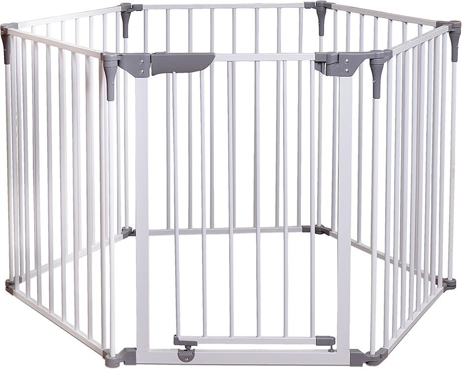 DREAMBABY Royale 3-in-1 Converta Play-Pen Gate, White, 380cm x 4cm x 74cm.