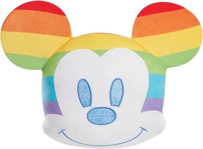 JUST PLAY Disney Pride Character Head Mickey Mouse 12-inch Plush. Buyers N