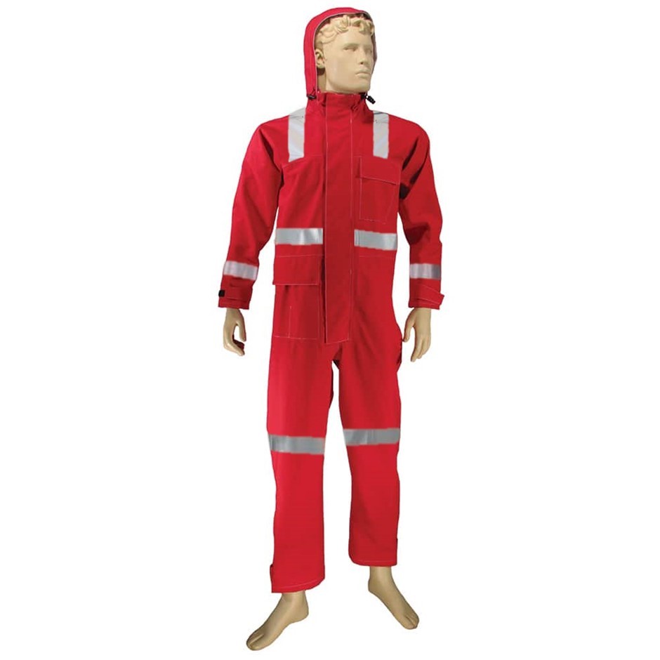 GLANDA Reusable Hi-Vis T-Chem Chemical Splash Suit with Reflective Tape, Si