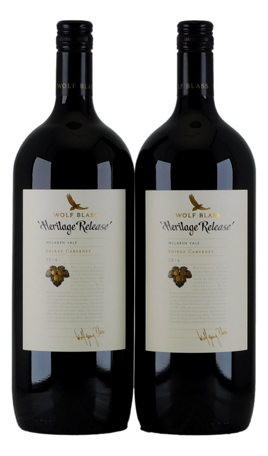 Wolf Blass Heritage Release Shiraz Cabernet 2016 (2x 1.5L), SA. 5* Prov.