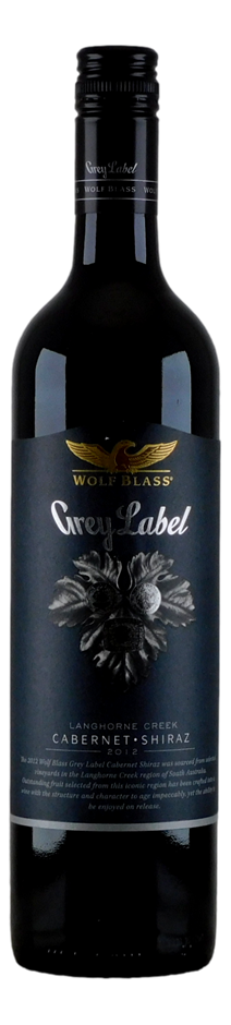 Wolf Blass Grey Label Cab Shiraz 2012 (6x 750mL) Langhorne Creek. 5* Prov.