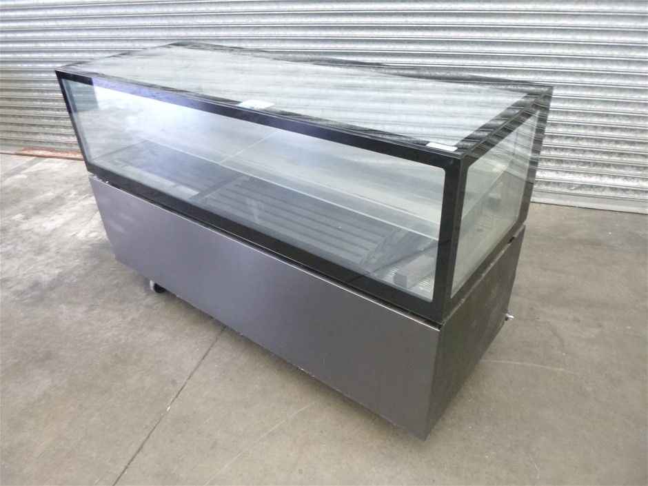 Anvil NDSJ2740 Mobile Stainless Steel Base Square Glass Display Auction ...