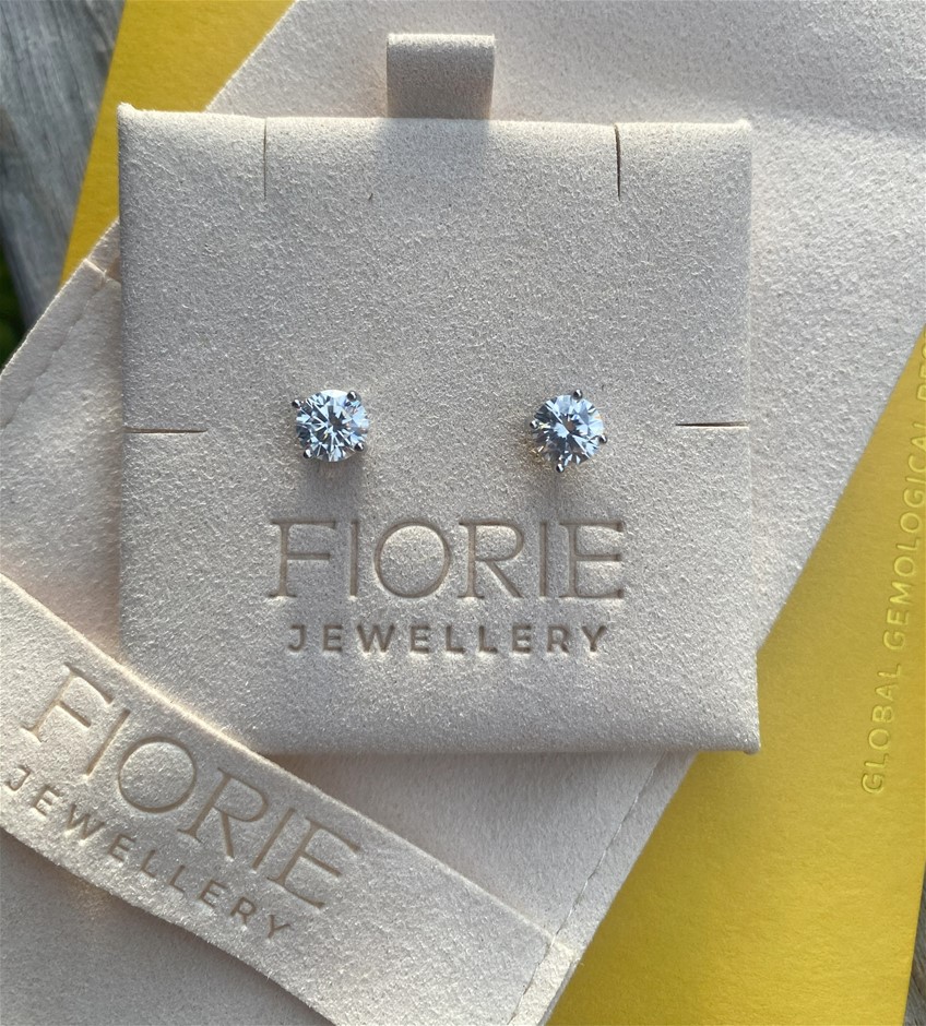 1.2 Carat Moissanite Layered Chain Earrings