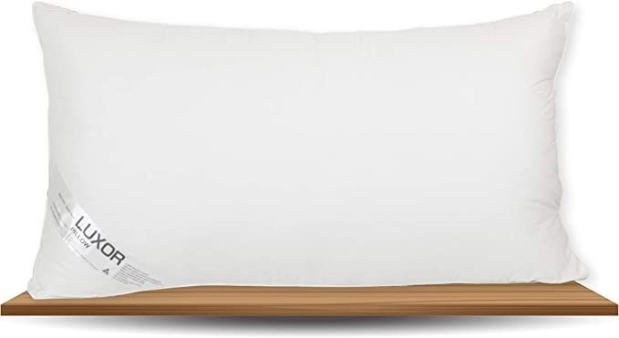 LUXOR Australian Made Hotel King Size Pillow with 4cm Wall, Single Pack.