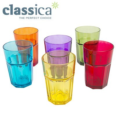 Art Craft Multi-Coloured Hi-Ball Glasses