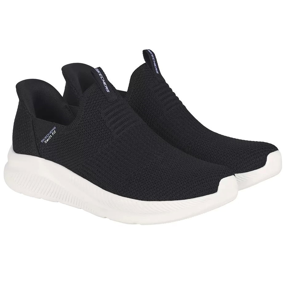 SKECHERS Women's Swift Fit Sneakers, Size US8, Black, 179083. Buyers Note