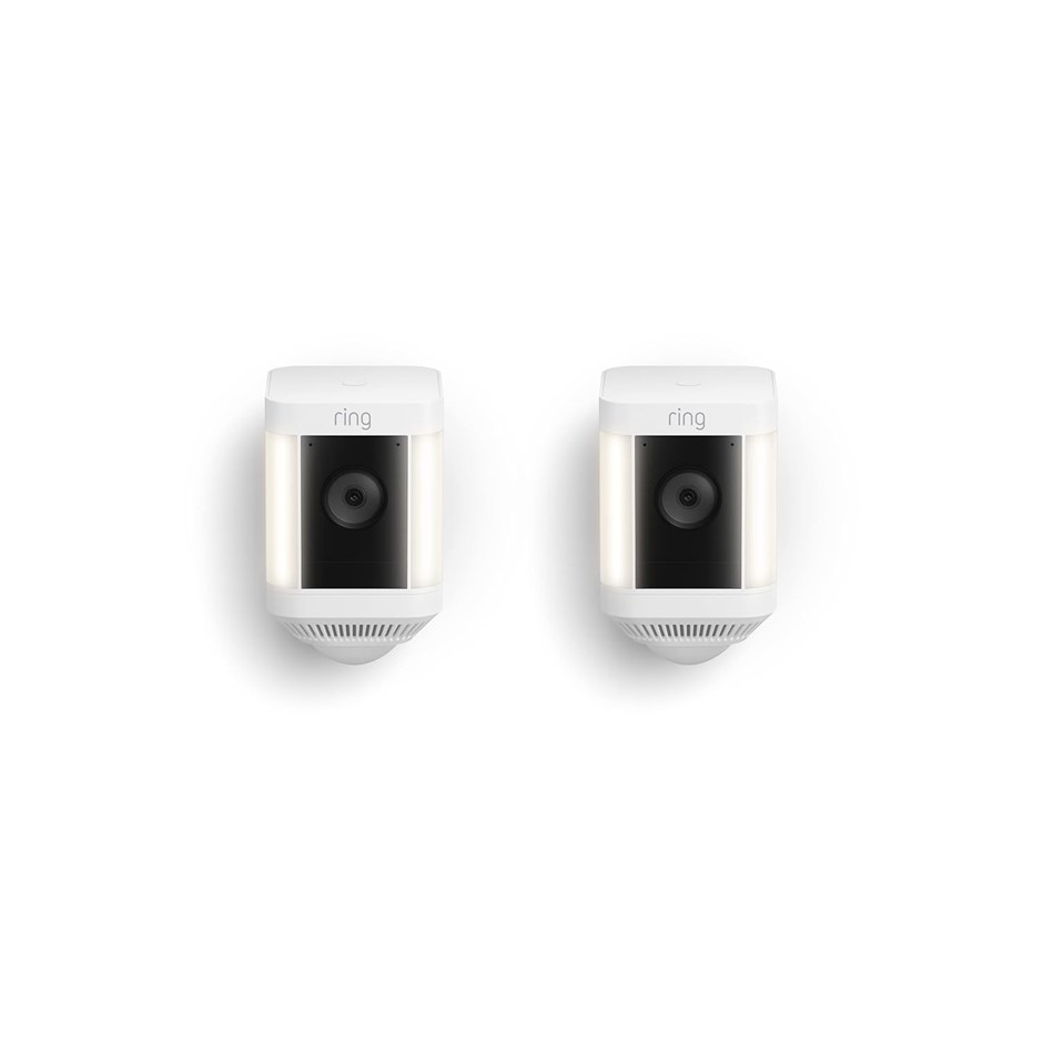 Pack of 2 x Ring Spotlight Cam Plus Battery by Amazon | Wireless outdoor Se