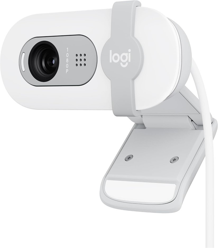 LOGITECH Brio 100 Full HD Webcam for Meetings and Streaming, Auto-Light Bal
