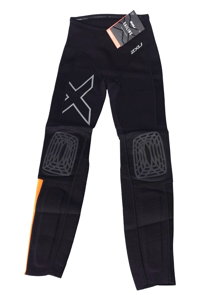 2XU Men's High Performance Power Neoprene Pants, Size S, Black/Orange. Buy