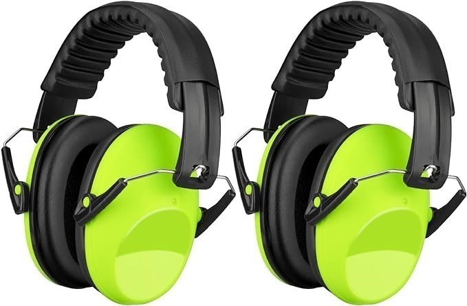 BRAVEKOI Kid's 2pk Foldable Hearing Protectors with Adjustable Headband Ear