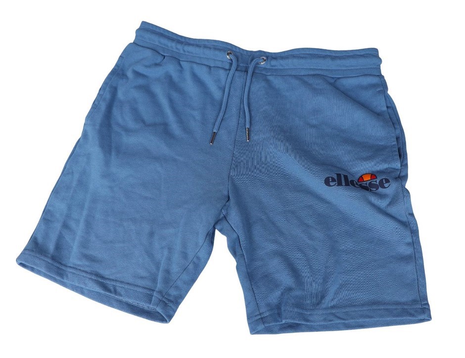 ELLESSE Men's Herozino French Terry Shorts, Size M, 80% Cotton, Blue (420),