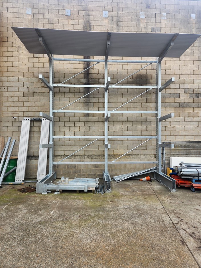 Cantilever Galvinised 4800mmH x 4250mmW x 1700mmD, 3 x Frames & 19 x ...