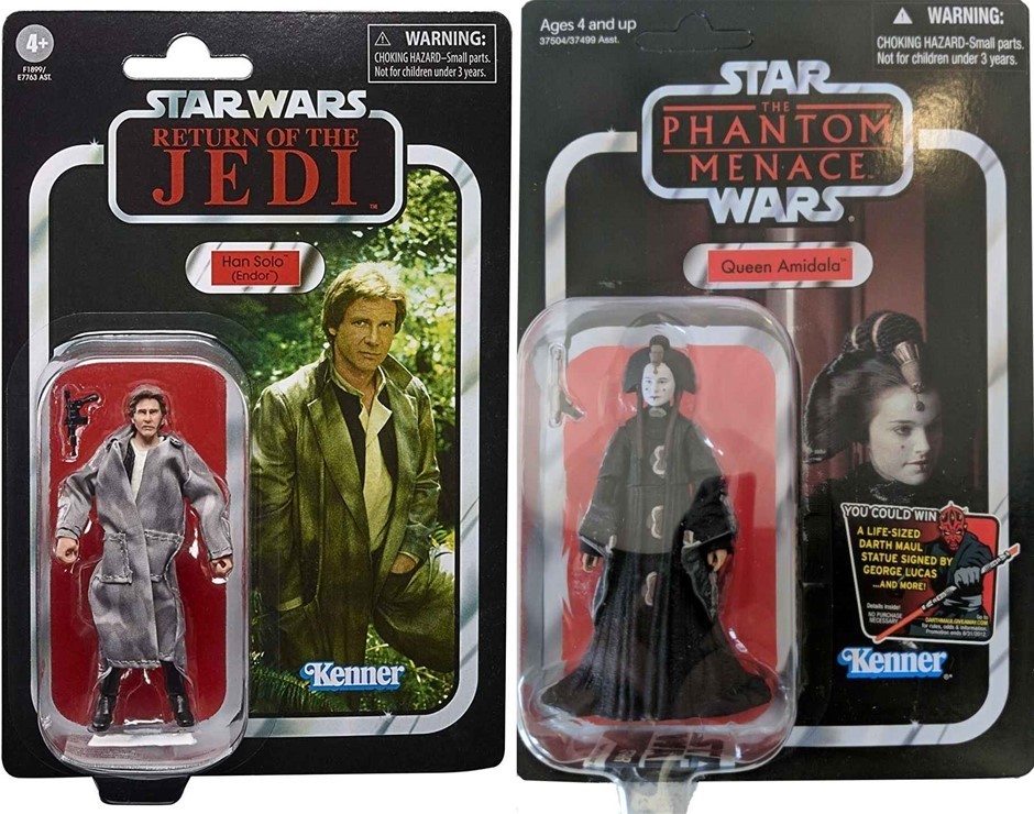 2 PACK STAR WARS The Vintage Collection 10cm Scale Action Figures: HAN Solo