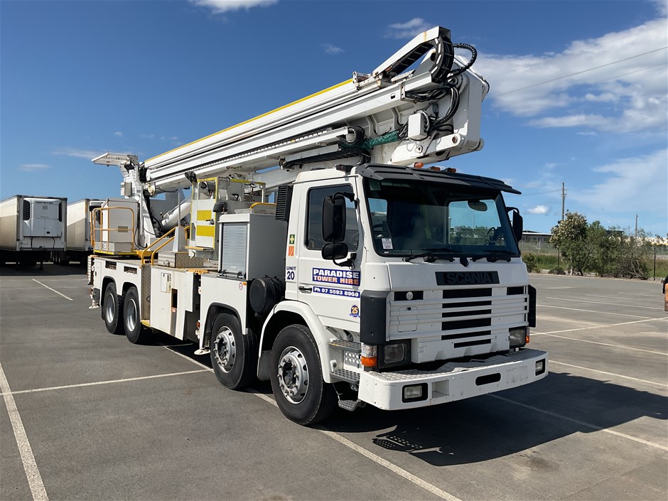1995 Scania  P113 8 x 4 40m Cherry Picker Truck