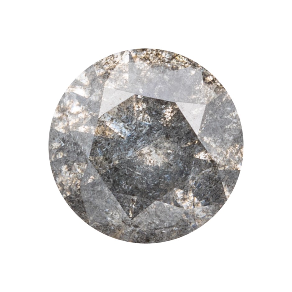 0.14ct Natural Grey Diamond Round Brilliant Cut
