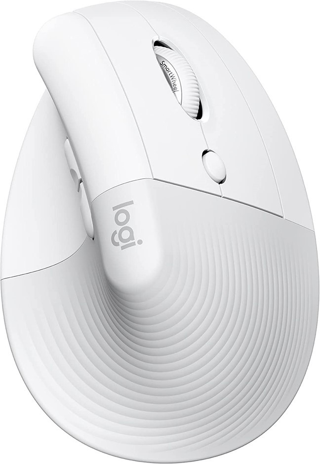 LOGITECH Lift Vertical Ergonomic Mouse - Pale Grey for MAC.