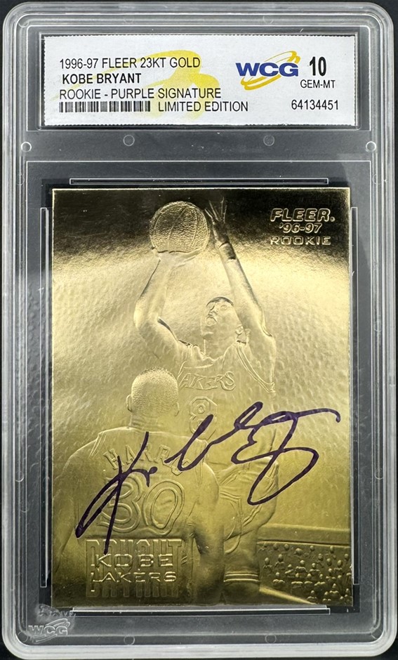 No Reserve 1996-97 Fleer 23 Carat Gold Kobe Bryant Rookie
